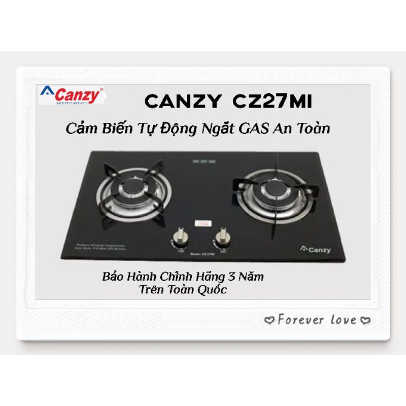 [Mã 267ELSALE hoàn 7% đơn 300K] Bếp Ga Âm Tự Động Ngắt GAS CANZY CZ27MI