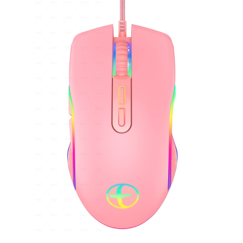 Chuột Quang Máy Tính Dây Bện USB Có Đèn Nền Nhiều Màu Sắc 7 Nút Bấm Tiện Dụng Cho Văn Phòng / Nhà
