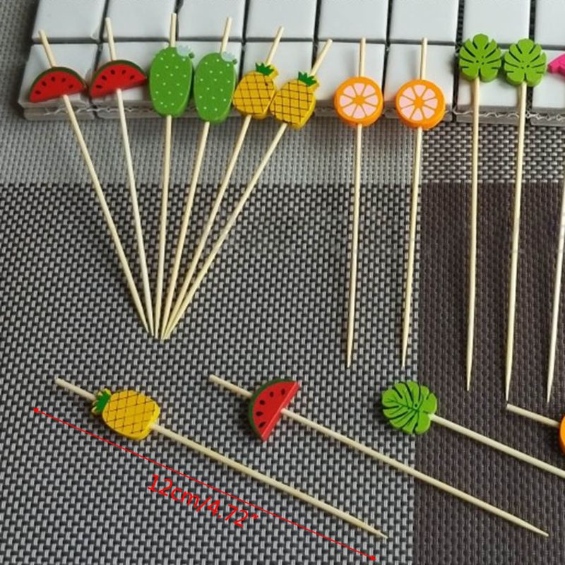 Bộ 100 tăm tre ăn trái cây dùng một lần