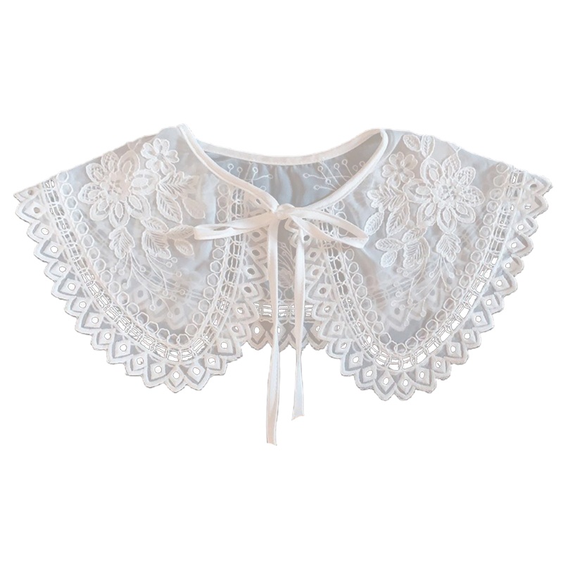 Cổ Áo Giả Thêu Họa Tiết Lãng Mạn Thời Trang Cho Nữ