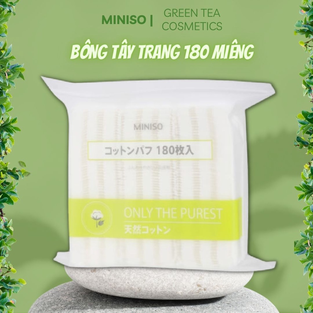 BỊCH BÔNG TẨY TRANG MINISO NHẬT BẢN GÓI 180 MIẾNG/ Pure Cotton Pads 100 miếng