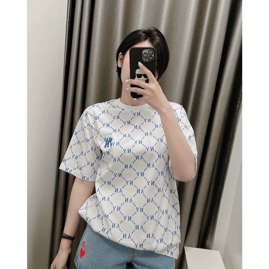 ÁO PHÔNG M L B MONOGRAM NAM NỮ LOGO THÊU COTTON ĐANH CAO CẤP