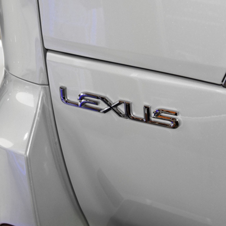 Decal tem chữ Lexus, LX570, LX470 dán đuôi xe ô tô Lexus, chất liệu nhựa ABS cao cấp