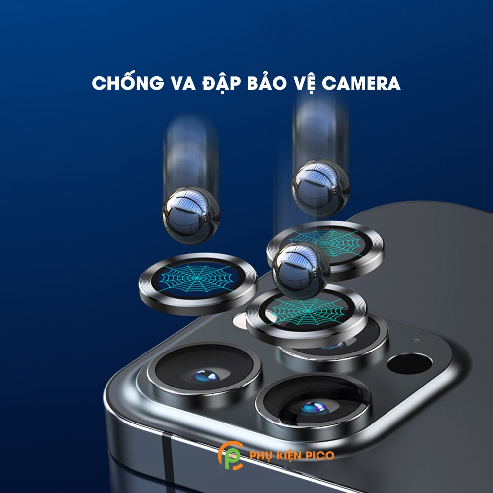 Cường lực camera Iphone 13 Pro Max - Dán mắt Camera 13 Pro Max kim loại siêu cứng FLMJ