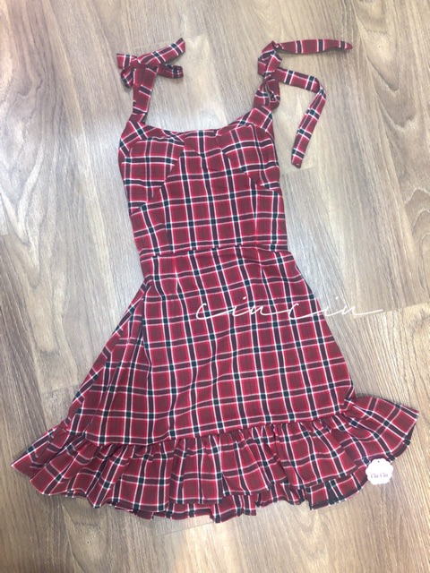 Đầm Caro Bố 2Dây Nơ Chân Xoè Chất Vải Đẹp Kèm  ẢNH THẬT | BigBuy360 - bigbuy360.vn