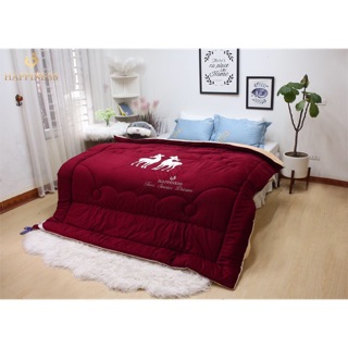 Chăn đại hàn lông thỏ happiness Việt Nam chính hãng