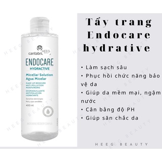 Nước Tẩy Trang Endocare Hydractive Micellar Solution Agua Micelar 400ml