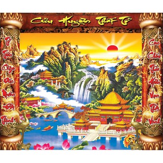Tranh dán tường 3D Bàn thờ 80cm*120cm