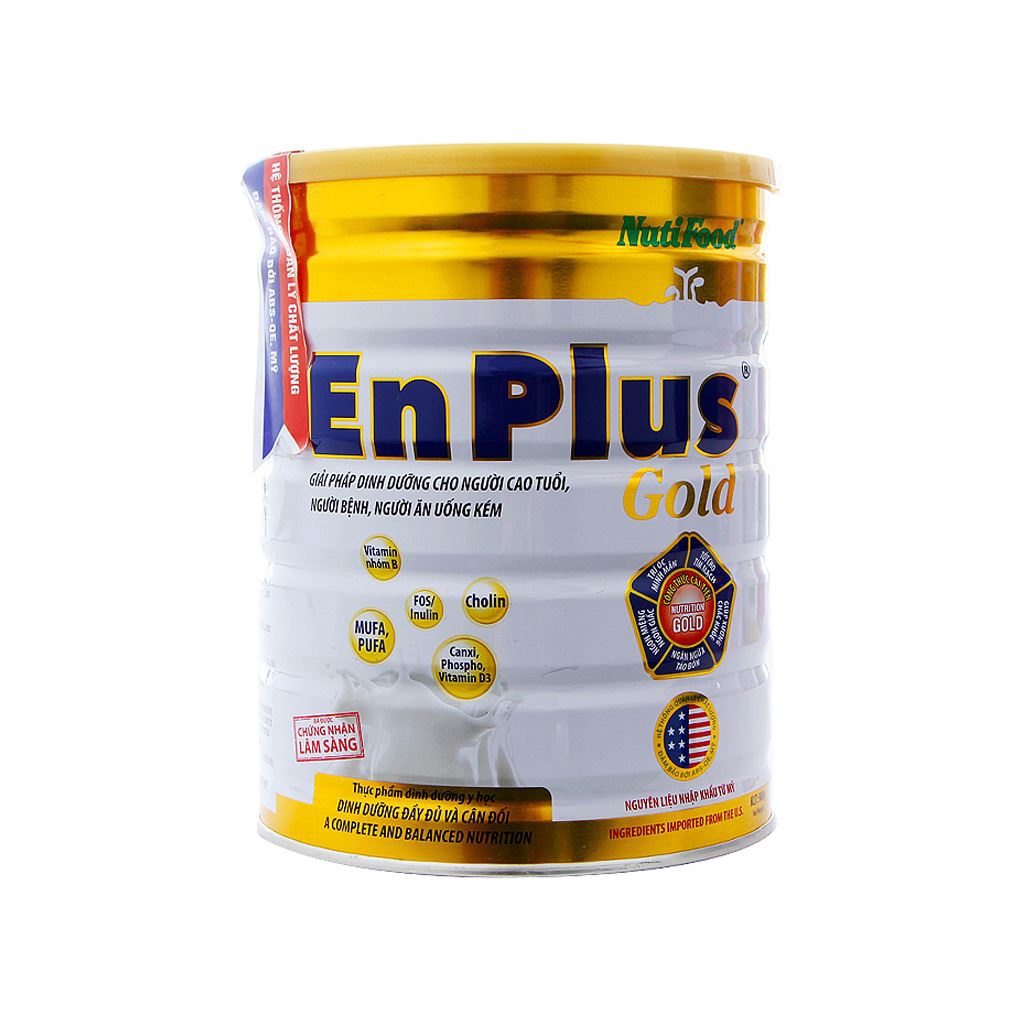 (Mẫu mới, date mới) Sữa bột Nutifood Enplus Gold 900G