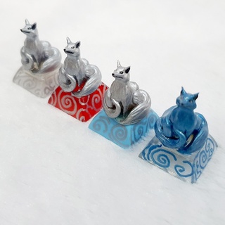Keycap Lẻ Artisan Blink Fox Hearthstone Cực đẹp ( Đế Xuyên LED, Keycap bàn phím cơ,keycap resin độc lạ )
