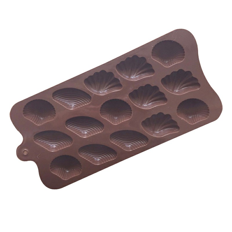 SG - Khuôn silicon hình vỏ nghêu sò làm thạch rau câu socola pudding
