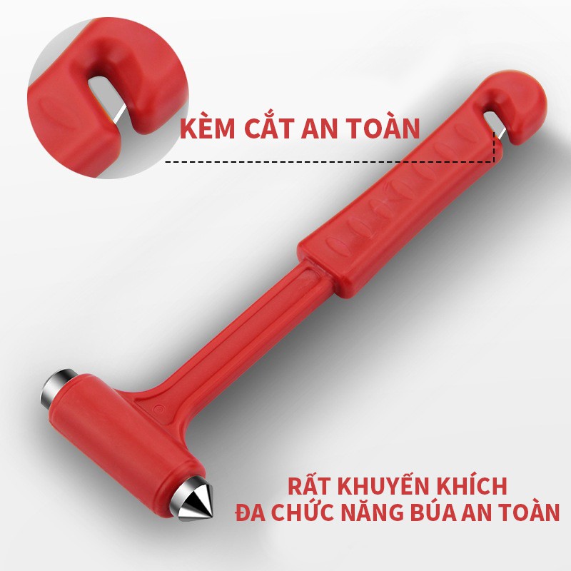 Búa an toàn trên xe ô tô đa chức năng tự cứu thoát hiểm cửa sổ khẩn cấp đập vỡ kính