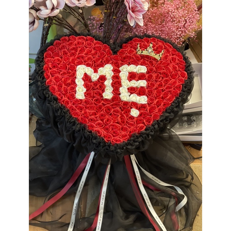 [Ship Hoả Tốc HN] Bó hoa tim sáp 200bông vĩnh cửu. Quà sinh nhật, quà kỷ niệm ý nghĩa.