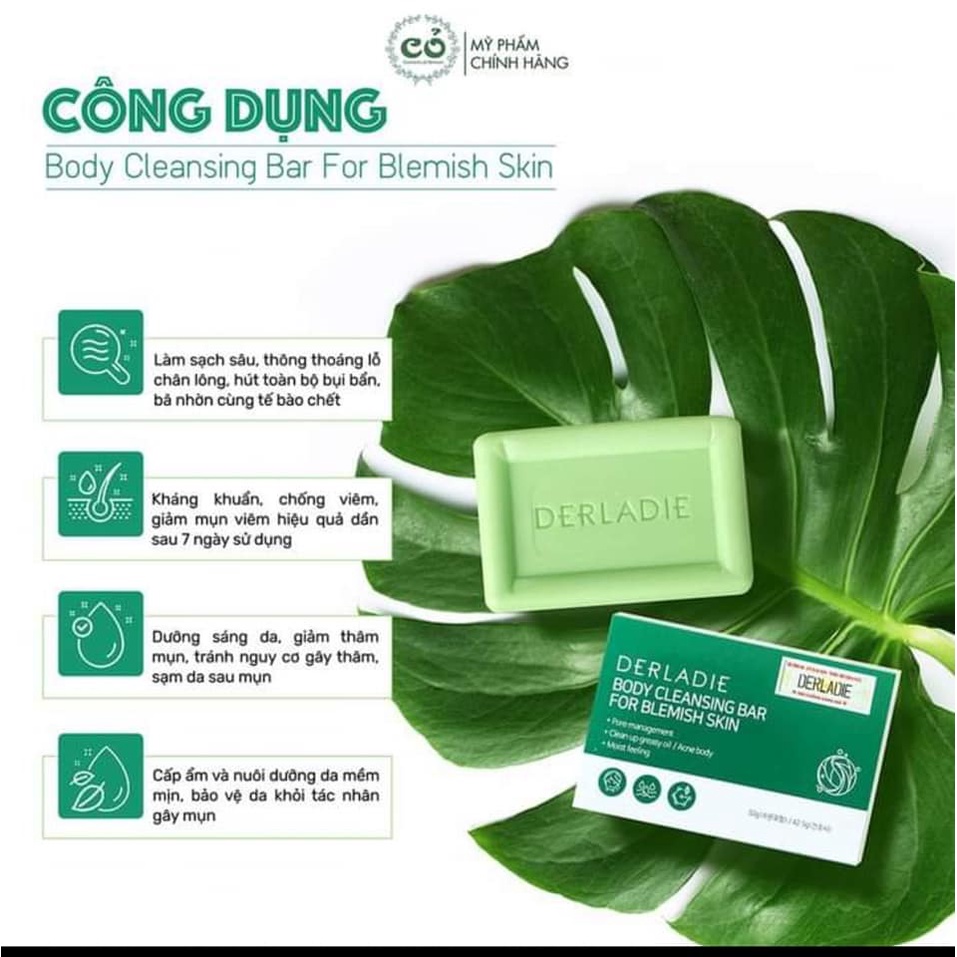 Xà Phòng Cơ Thể Derladie Body Cleansing Bar For Blemish Skin (50g)