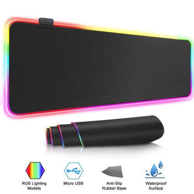 Lót chuột LED RGB, Pad - Mousepad Led RGB 80 x30 cm