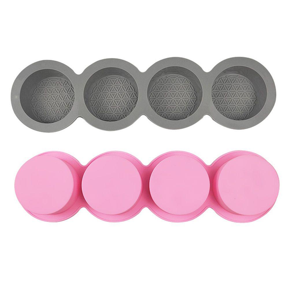 Khuôn Silicone Tạo Hình Làm Xà Phòng Hình Tròn 3D DIY Đa Năng