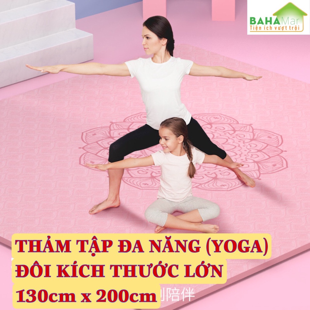 THẢM TẬP ĐA NĂNG  ĐÔI KÍCH THƯỚC LỚN 130cm x 200cm  "BAHAMAR" mềm mại và thoải mái khi sử dụng trong nhà
