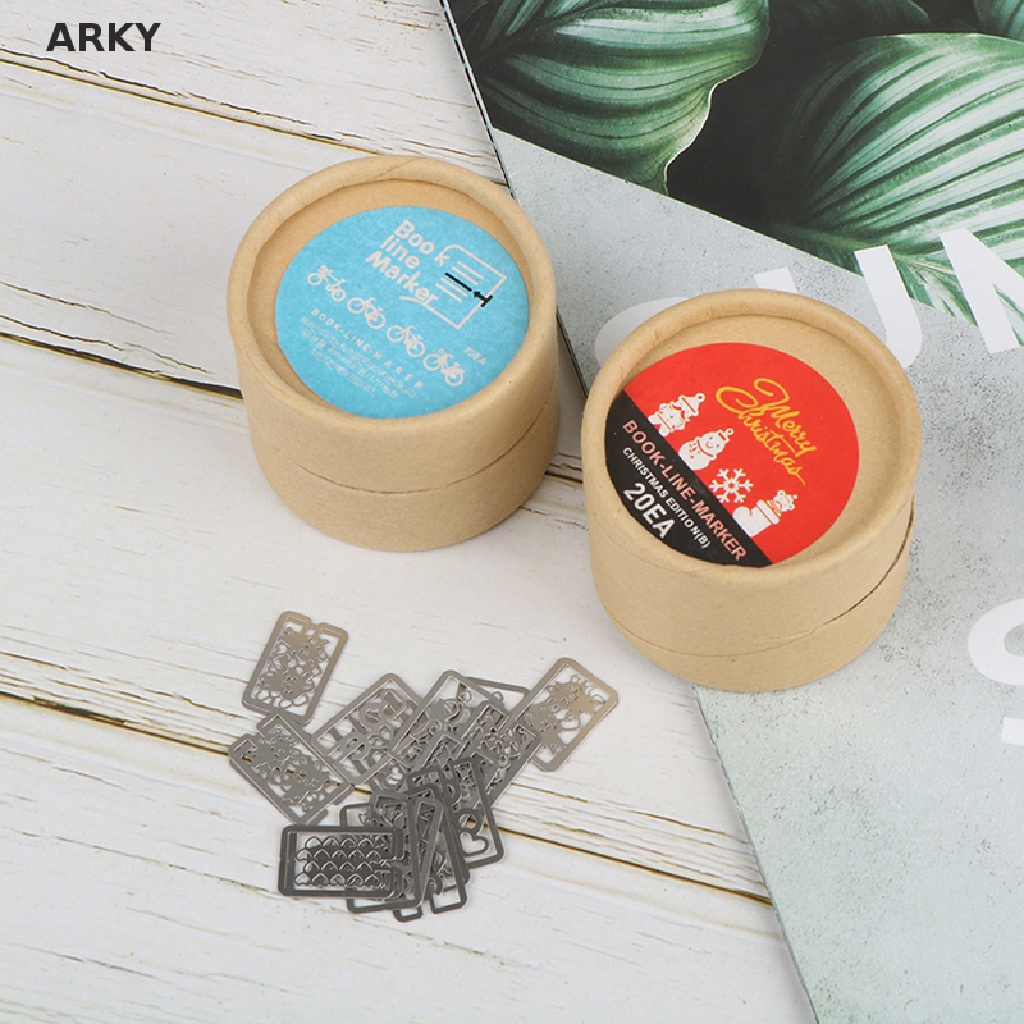 Set 20 Kẹp Đánh Dấu Trang Sách Bằng Kim Loại Mạ Bạc Họa Tiết Hoạt Hình