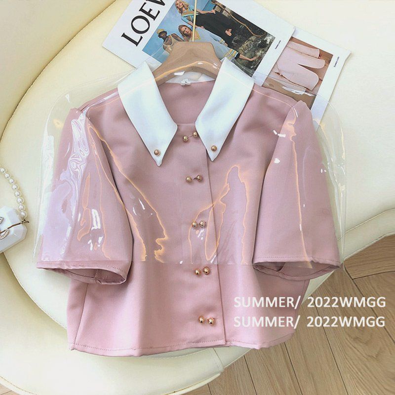 Áo Chiffon Ngắn Tay Cổ Búp Bê Phong Cách Ngọt Ngào Thời Trang Cho Nữ  tao bao