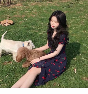 Đầm váy Cherry cột eo quảng châu siêu xinh 🍒🍒🍒