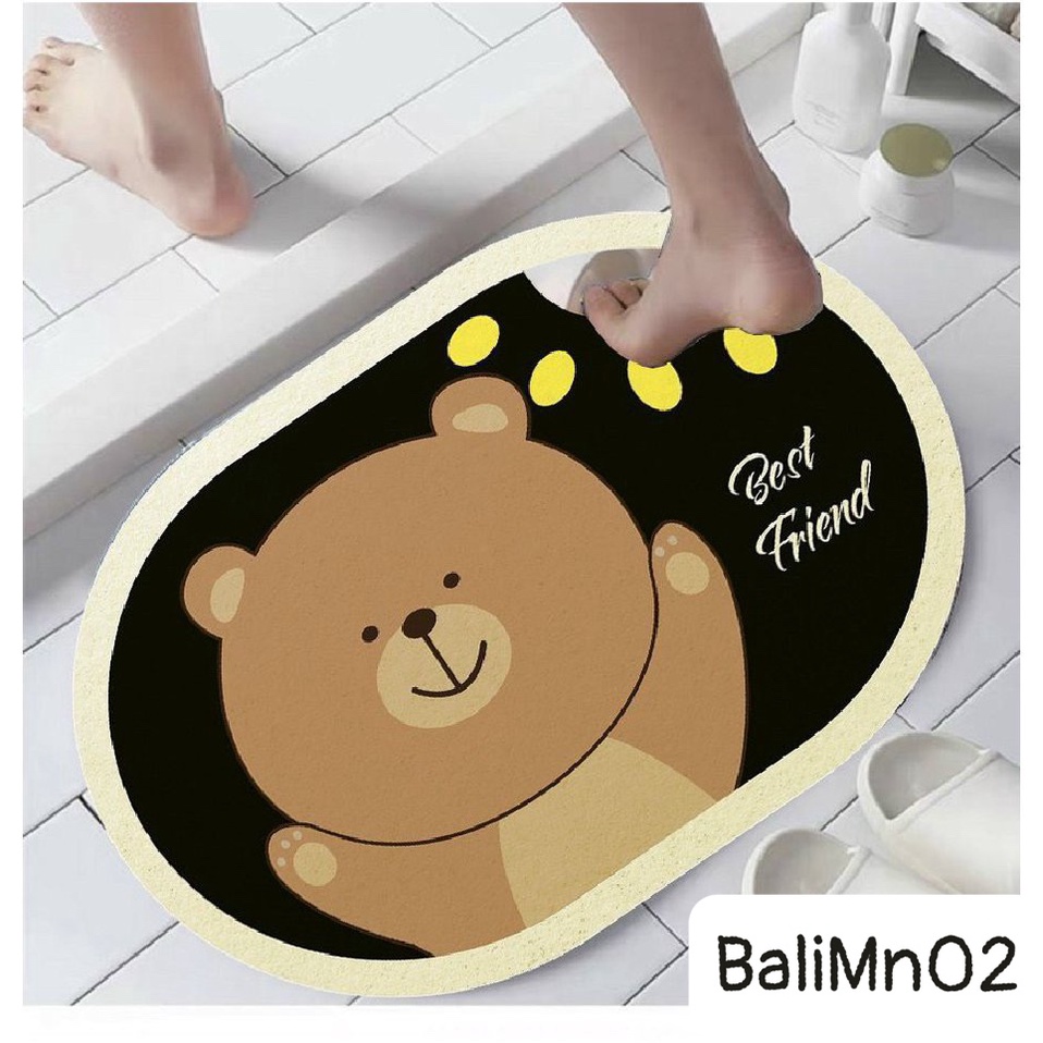 THẢM LÂU CHÂN BALI MINI 3D KÍCH THƯỚC 40X60CM THẤM HÚT NƯỚC CHỐNG TRƠN TRƯỢT