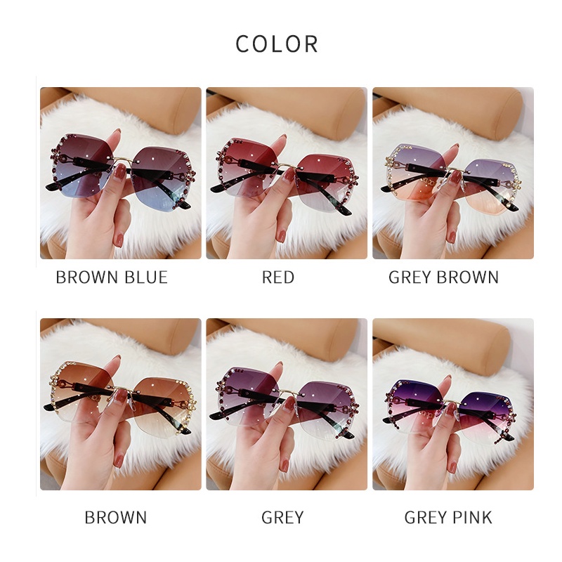 Kính Mát Nữ Không Gọng Chống Tia UV Sự Bảo Vệ