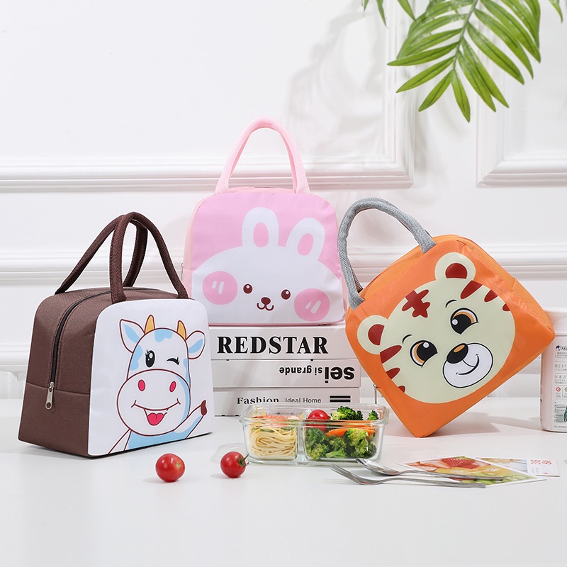 Túi đựng cơm giữ nhiệt TRÀ SỮA vải Oxford pha da cao cấp lót nhôm, cách nhiệt, Túi đựng thức ăn giữ nhiệt - BRI