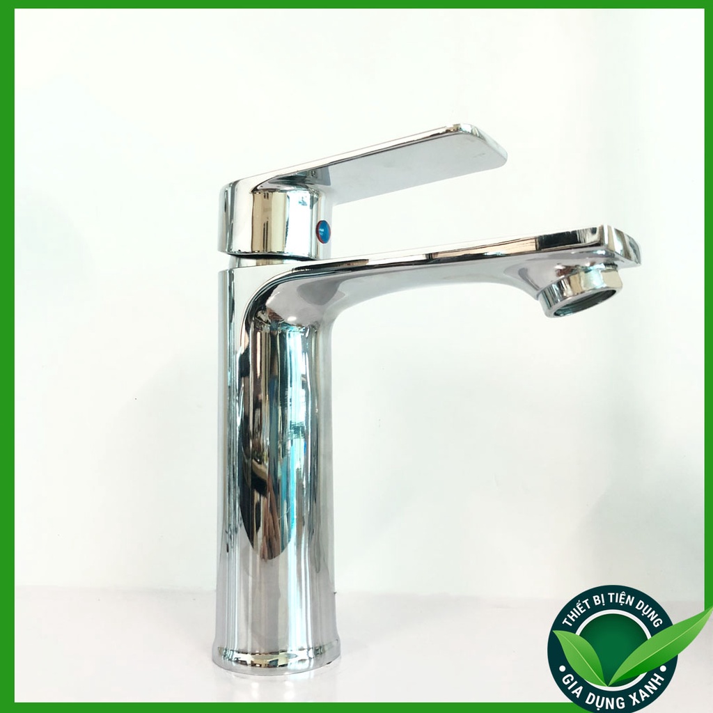 Vòi Lavabo nóng lạnh đồng Cao Cấp loại cao 18cm - Kiểu dáng mới sang trọng tinh tế QM.VR044B1