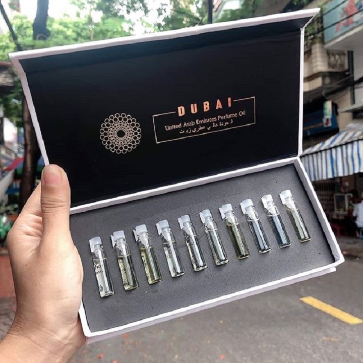 Tinh dầu nước hoa Du bai chính hãng | Set mini 10 chai 10 mùi hót nhất 2022