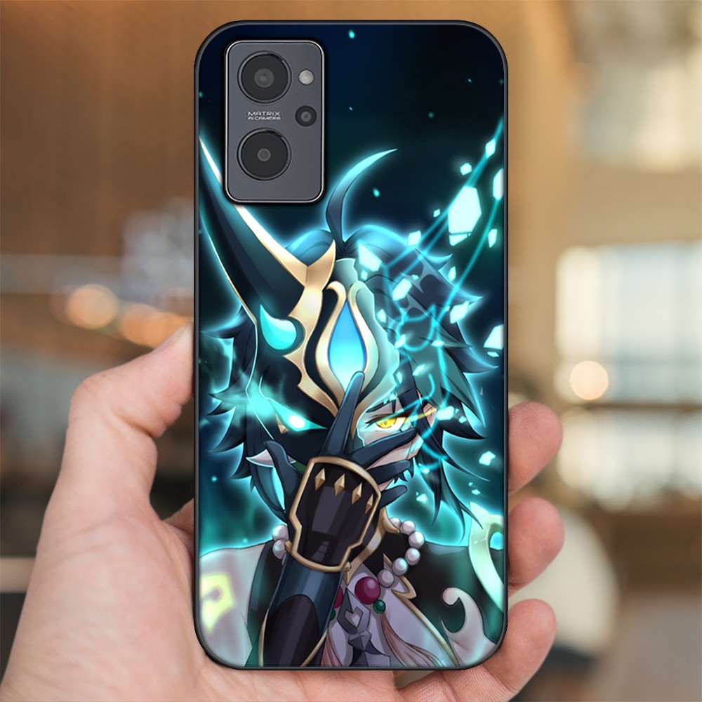 Ốp lưng Realme 9i viền đen in hình Xiao Genshin Impact