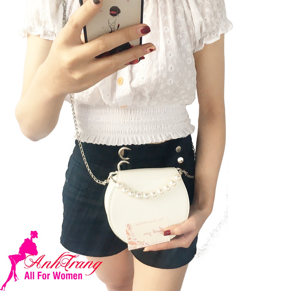 Túi Xách Nữ Tròn Da Mềm Quai Ngọc XT006 | BigBuy360 - bigbuy360.vn