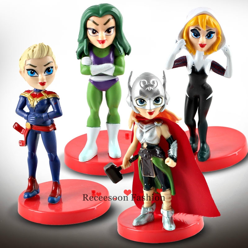 4 mô hình nhân vật phim Biệt đội siêu anh hùng bằng PVC