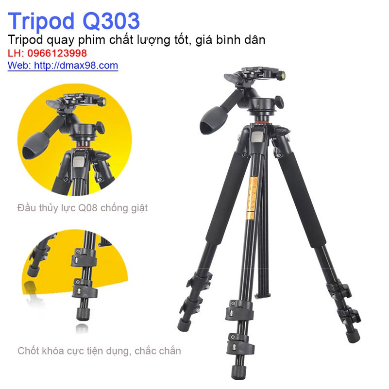 Tripod máy ảnh Beike Q303 quay phim chụp ảnh chuyên nghiệp