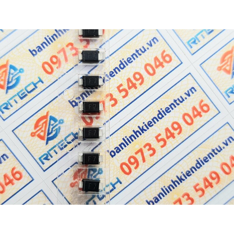 [Combo 20 con] FR107 (SMD) ký hiệu F7 Diode 1A/1000V SOD123