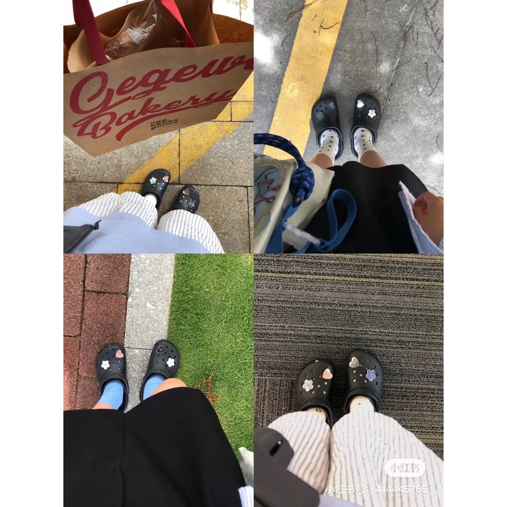 crocs Sticker shoes sticker for cross sandals☁️Hoa☁️Set 2 Phụ Kiện Trang Trí Giày DIY Hình Giày Búp Bê Dễ Thương