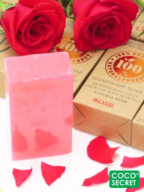 XÀ BÔNG DỪA HOA HỒNG Coco secret tặng kèm túi tạo bọt