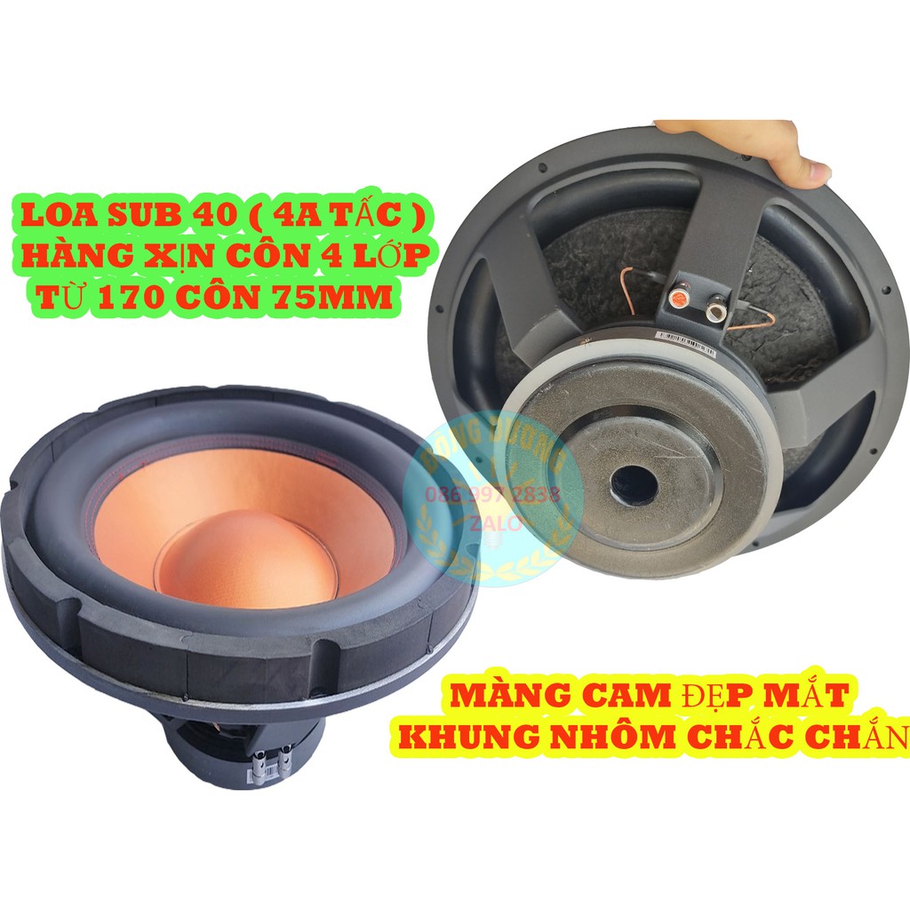 LOA SUB BASS 4 TẤC HÃNG MARTIN MÀNG CAM TỪ 170 CÔN 75 - GIÁ 1 CHIẾC - CỦ LOA SUB RỜI