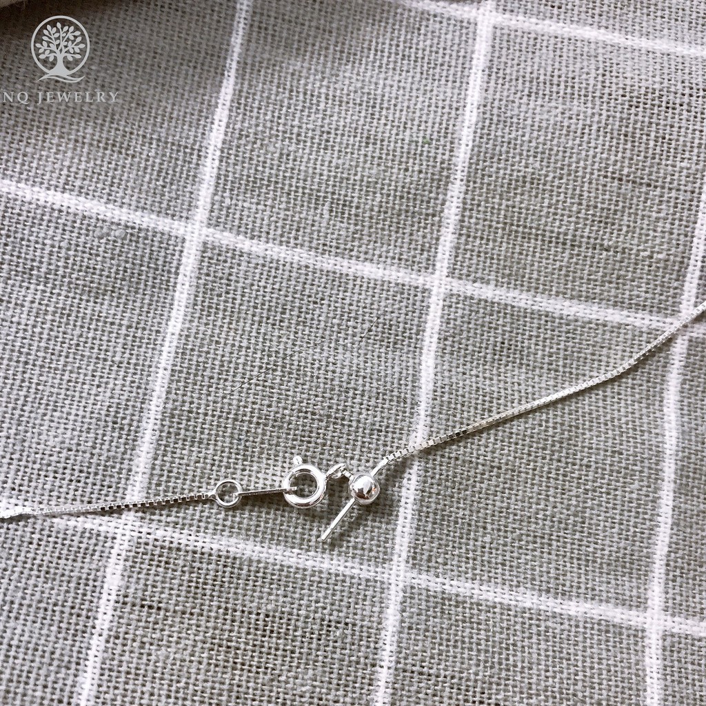 Dây chuyền bạc chốt thẳng để xỏ hạt, lu thống - NQ Jewelry
