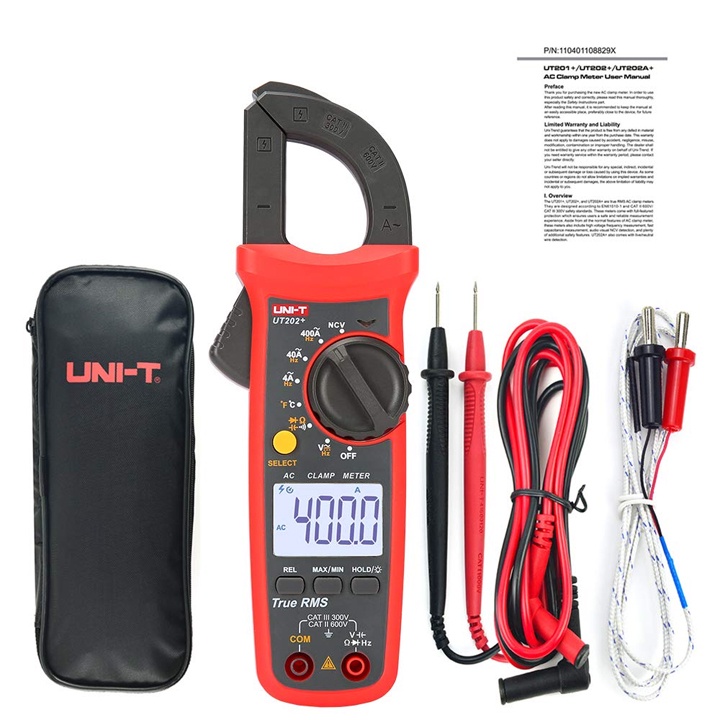 Đồng Hồ Ampe Kìm Kẹp Dòng UNI-T UT202, Hàng Chính Hãng UNI-T