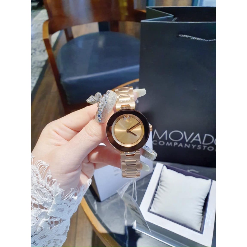 Đồng Hồ Nữ Movado Bold Gold Dial Ladies 3600382