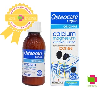 Canxi nước Osteocare Original Liquid, Anh (200ml) bổ sung canxi và d3 cho bé 3 tuổi đến 10 tuổi, người lớn và bà bầu