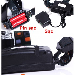Đèn pin siêu sáng đội đầu 3 bóng ( dùng 2 pin 18650)