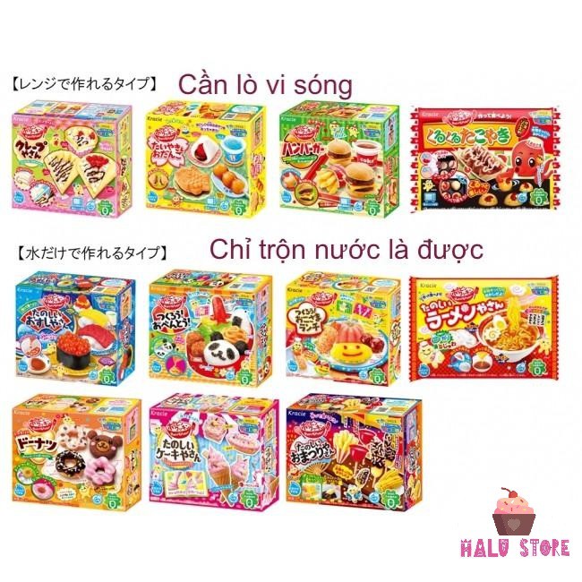 Popin Cookin bộ Hamburger- đồ chơi nấu ăn tự làm bánh Nhật Bản hộp 100g