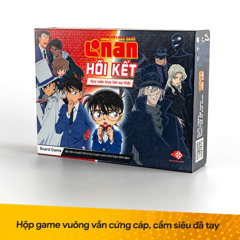 Bộ trò chơi Thám tử lừng danh Conan - Hồi Kết - kèm bộ Hồ sơ 25 nhân vật cực chất - Board Game VN