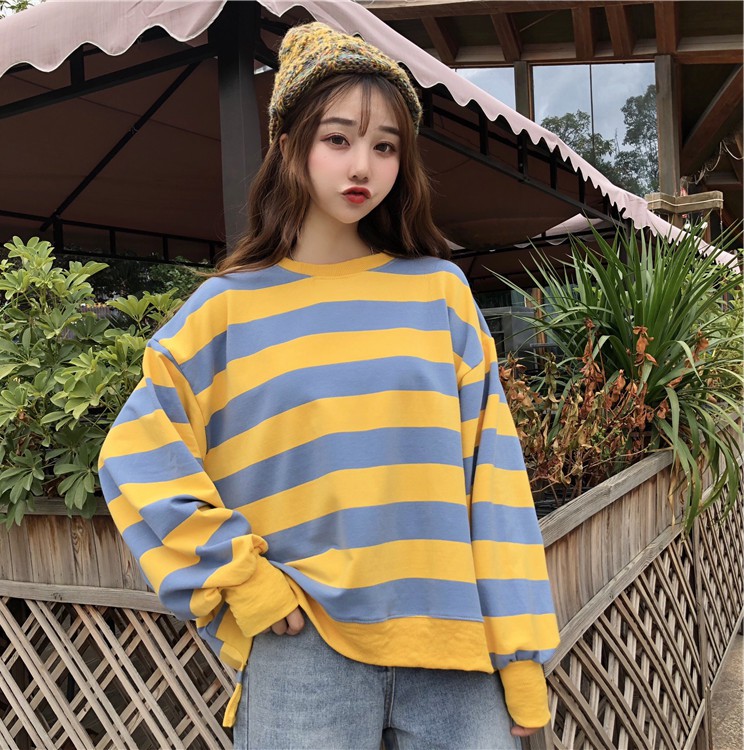 🌈M-4XL phong cách Hàn Quốc kích thước lớn thanh mẫu áo len dài tay lỏng quanh cổ top của phụ 🌸 | BigBuy360 - bigbuy360.vn