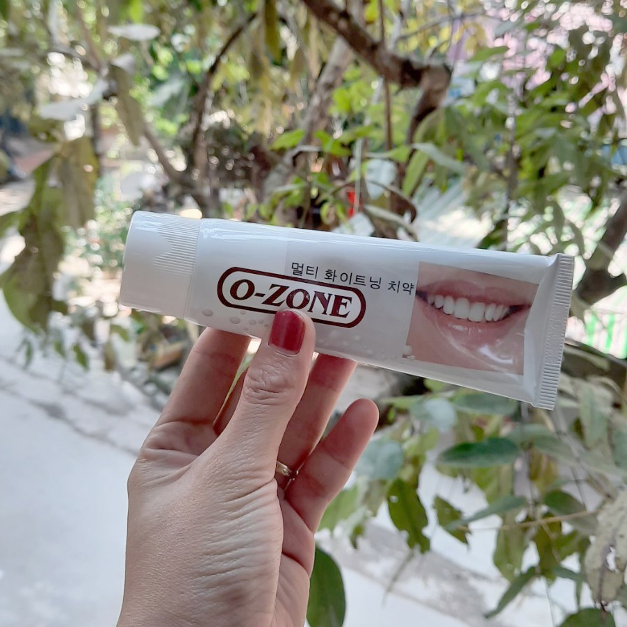 Kem đánh trắng răng suốt 12h O-Zone Hàn Quốc 100g