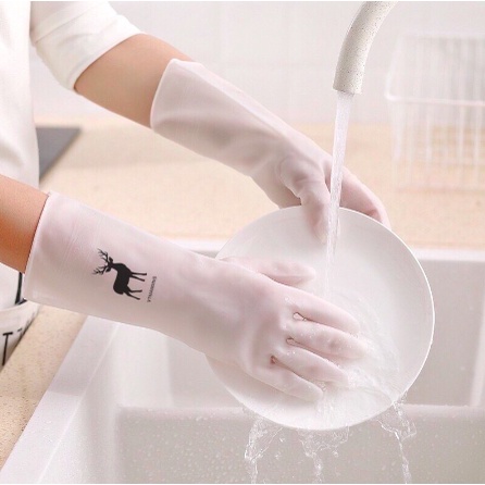 Găng tay cao su con hươu siêu bền dai chống ăn mòn bảo vệ đôi tay của bạn