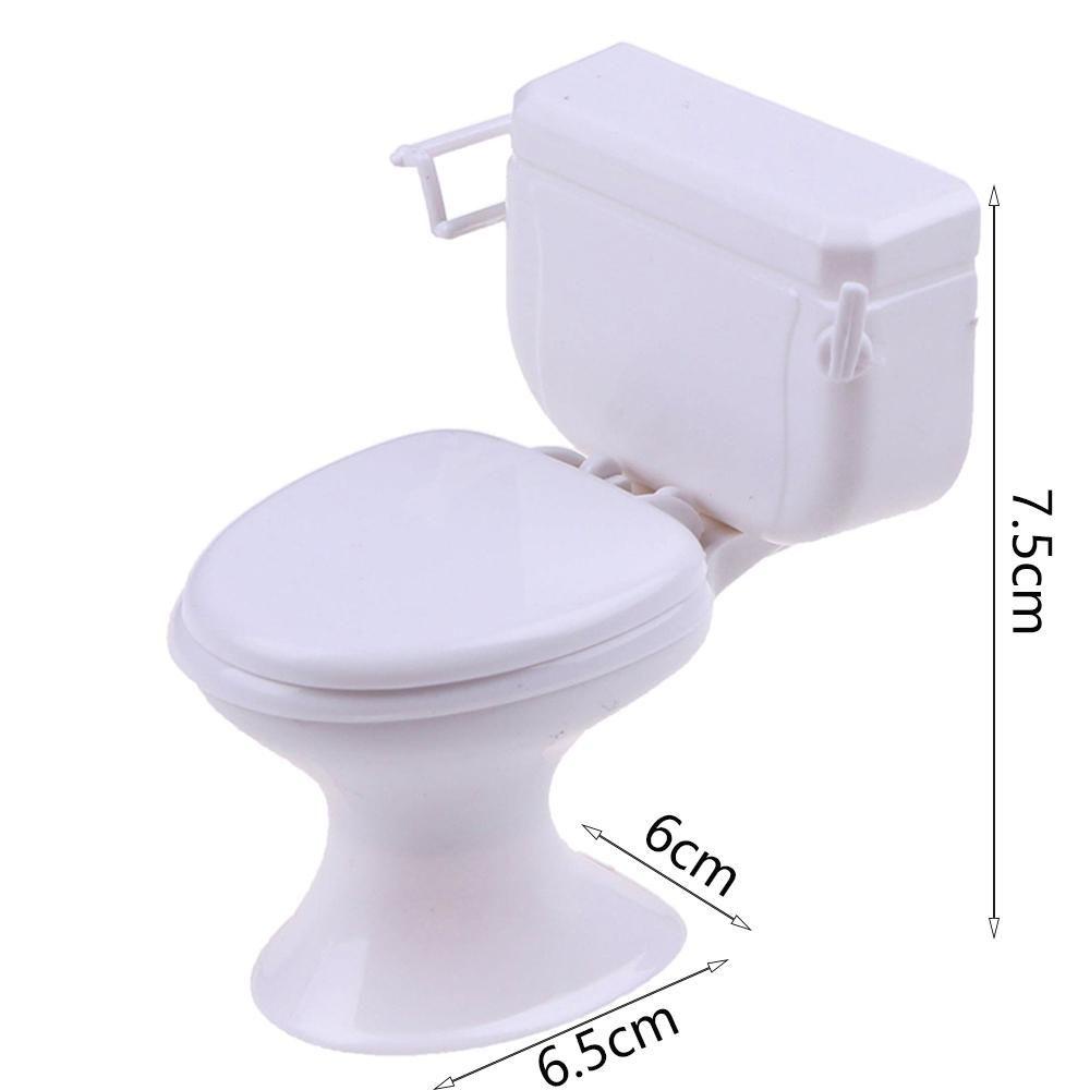1 Đồ trang trí Toilet Mini Trang Trí Nhà Búp Bê Phong Cách Vintage