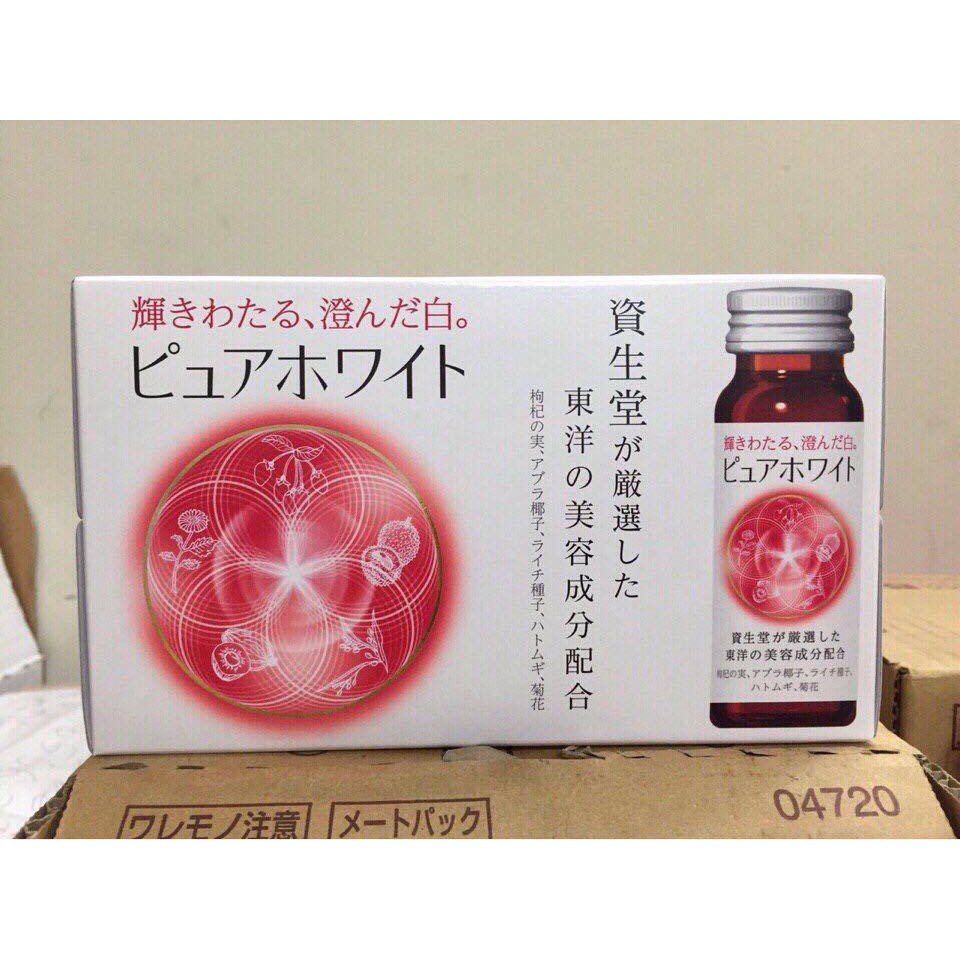(Chuẩn Nhật) Nước uống trắng da Pure White collagen shiseido Nhật Bản