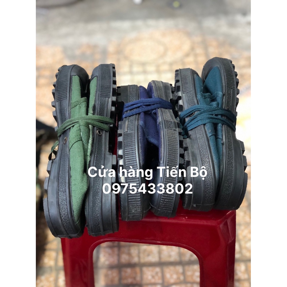 Giày vải cao cổ đế cao su